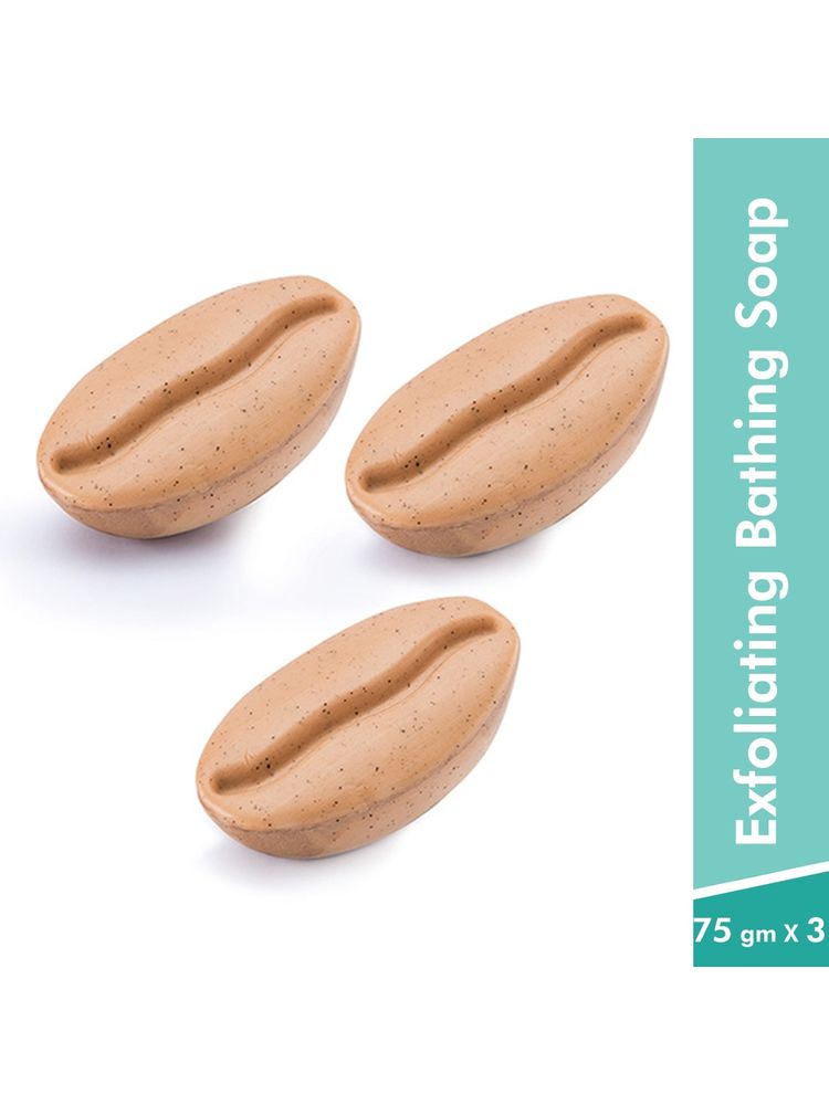 MCaffeine Exfoliating Coffee Bath Soap - Value Pack of 3 for Tan Removal & Moisturization