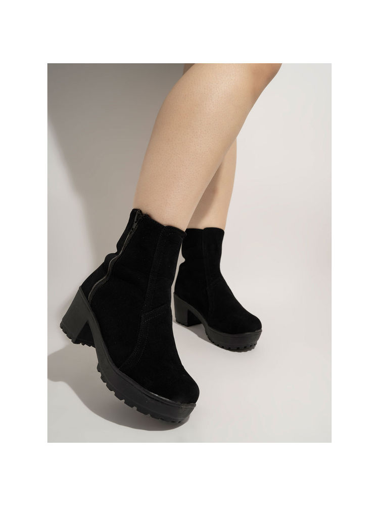 Shoetopia Women Solid Black Boots