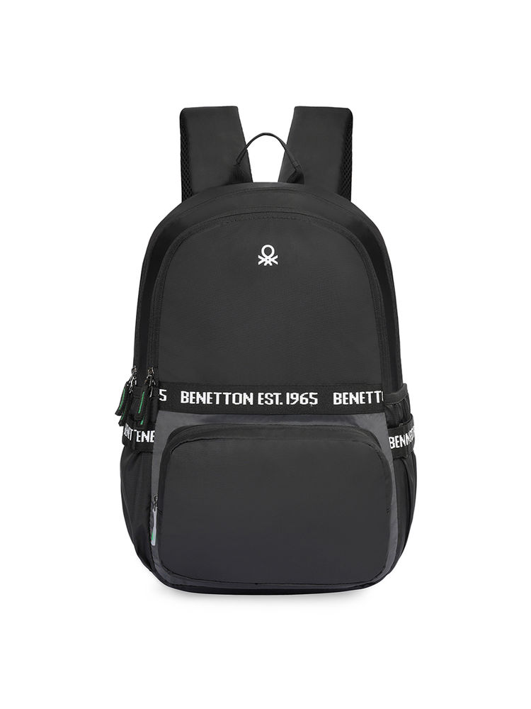 united colors of benetton fashion United Colors of Benetton Unisex Polyester 14 Inch Laptop Backpack - Black & Grey-picture-27