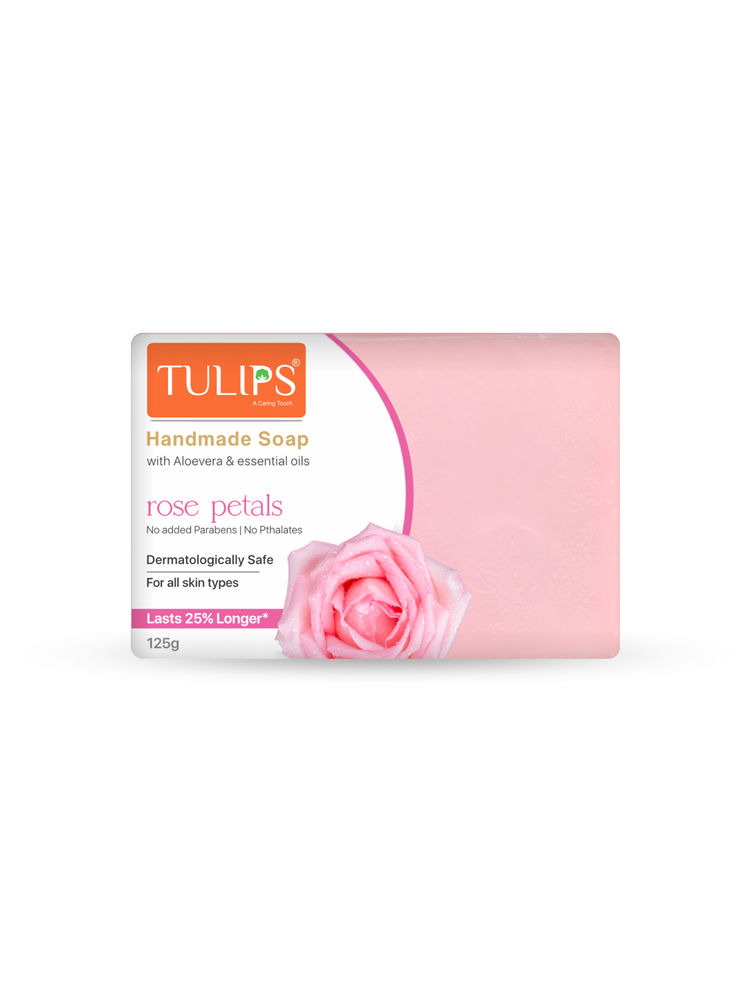 Tulips Handmade Soap With Aloevera & Essential Oils - Rose Petals-picture-32