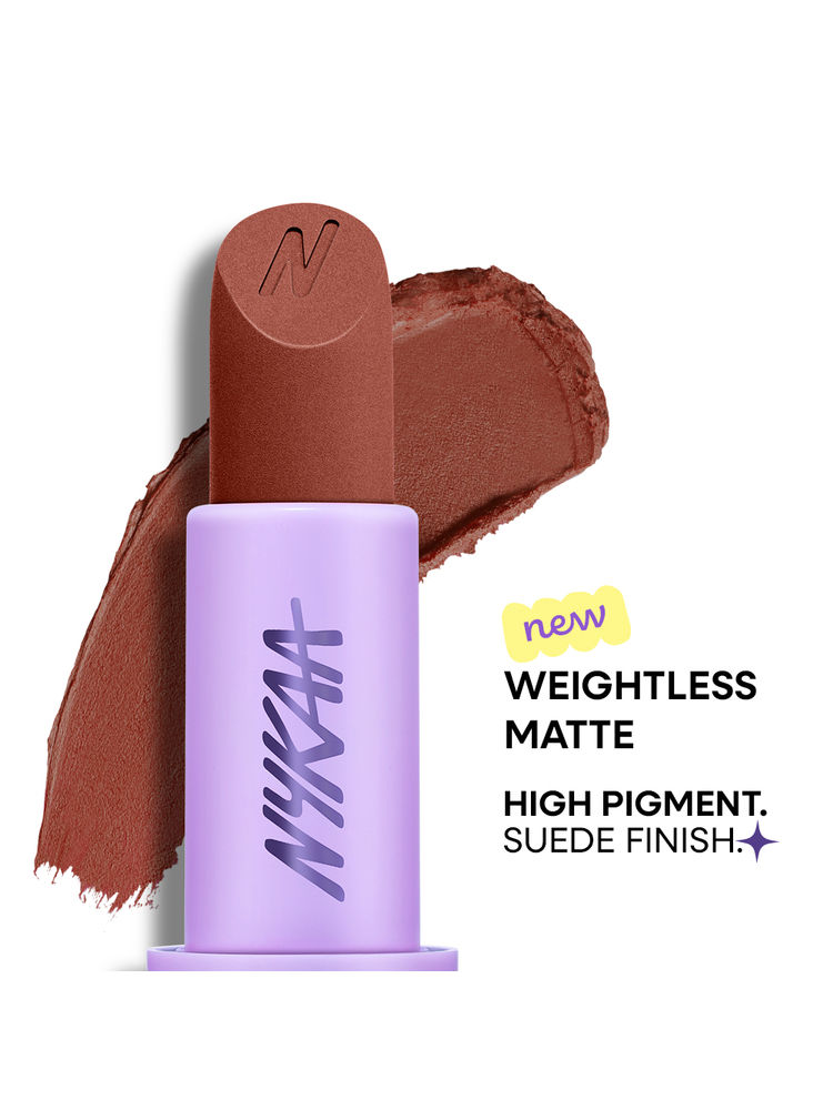 Nykaa Superlight Powder Matte Feathertouch Lipstick with High Pigment-image-46