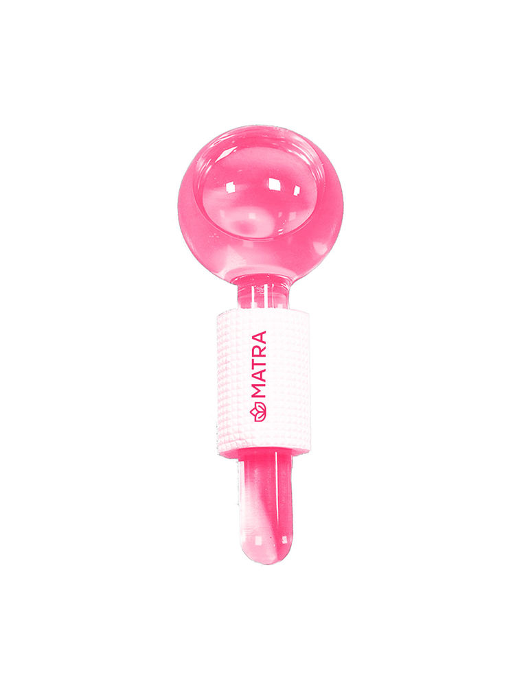 Matra Professional Facial Ice Globes Cooling Crystal Roller Massager (Pink)