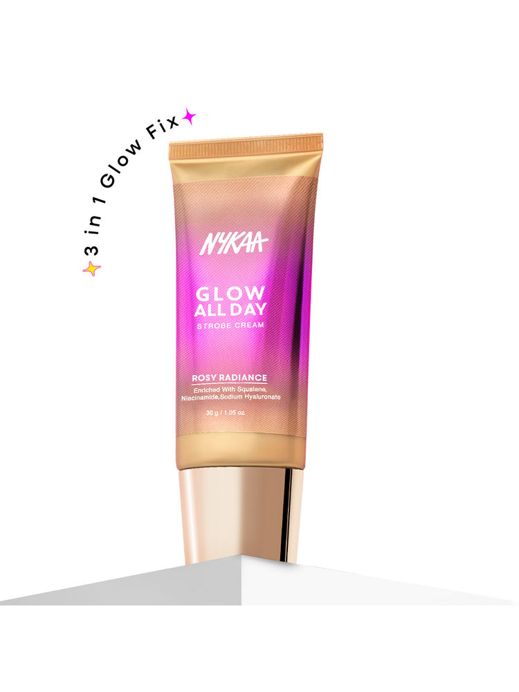 Nykaa Glow All Day Illuminating Strobe Cream + Moisturising Primer + Highlighter