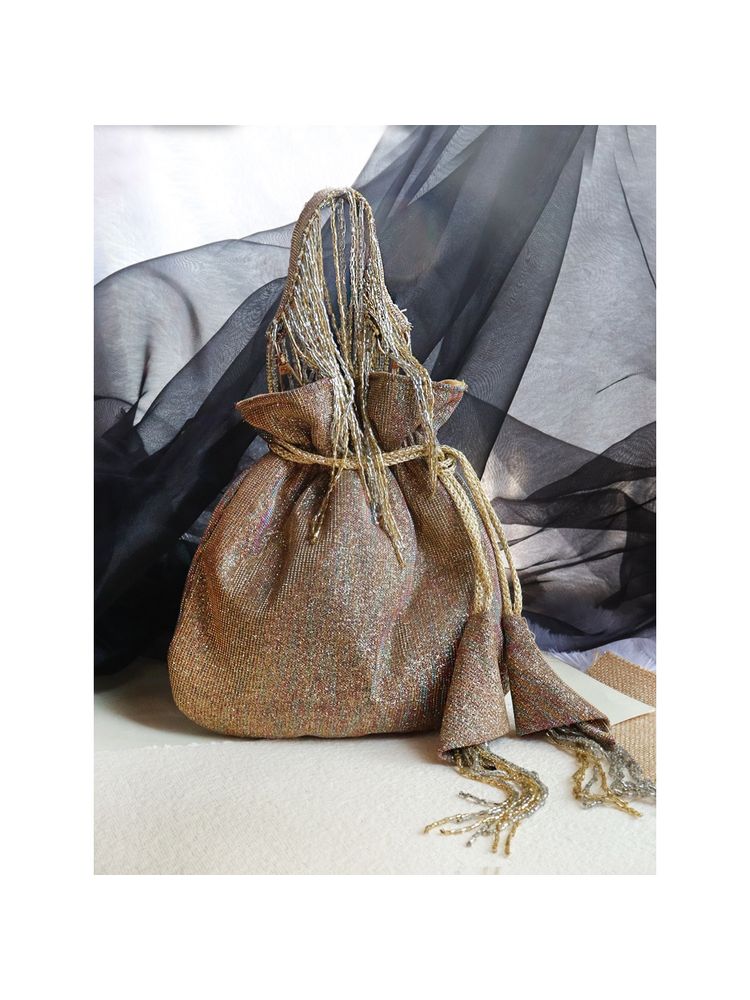 Soho Boho Studio Celestial gold Potli Bag