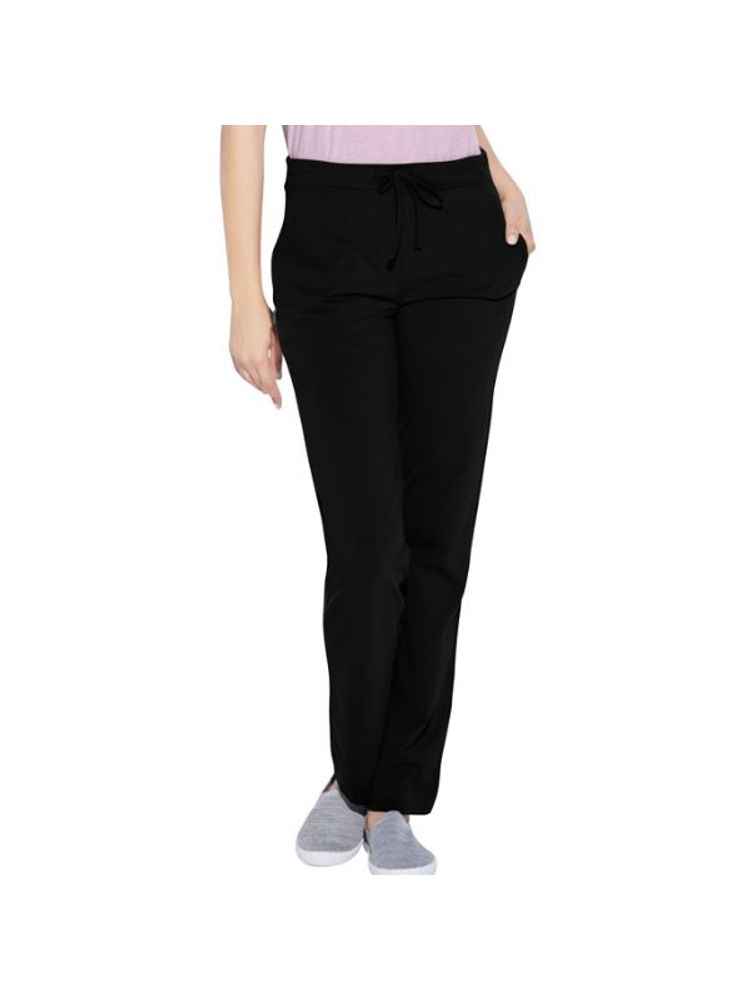 Enamor Essentials E014 Women's Cotton Lounge Pants - Jet Black
