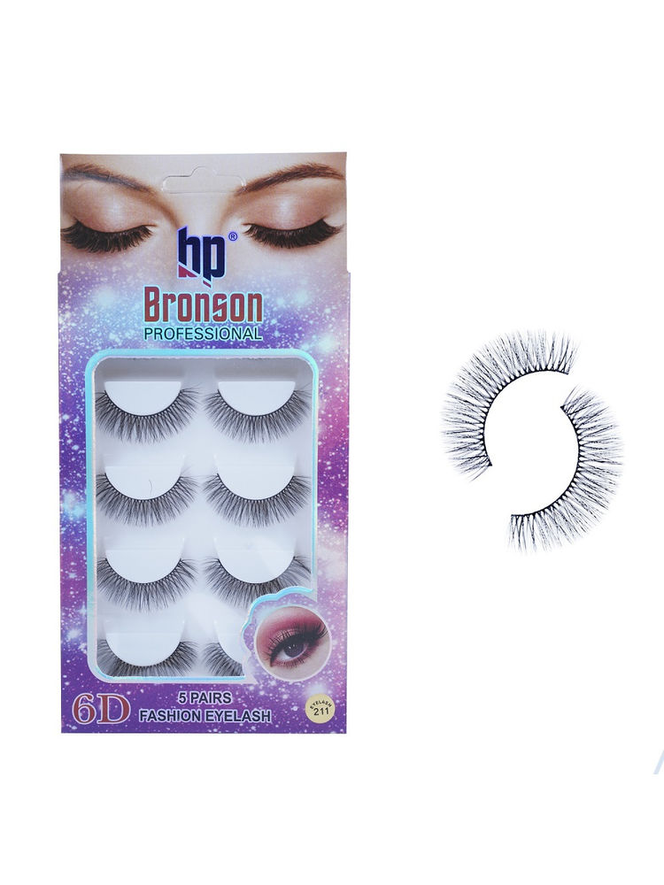Bronson Professional Pair 6D Long & Natural False Eyelashes - 211-picture-15