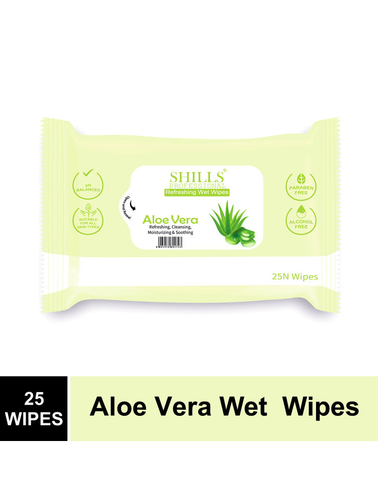 Shills Professional Refreshing Wet Wipes - Aloe Vera