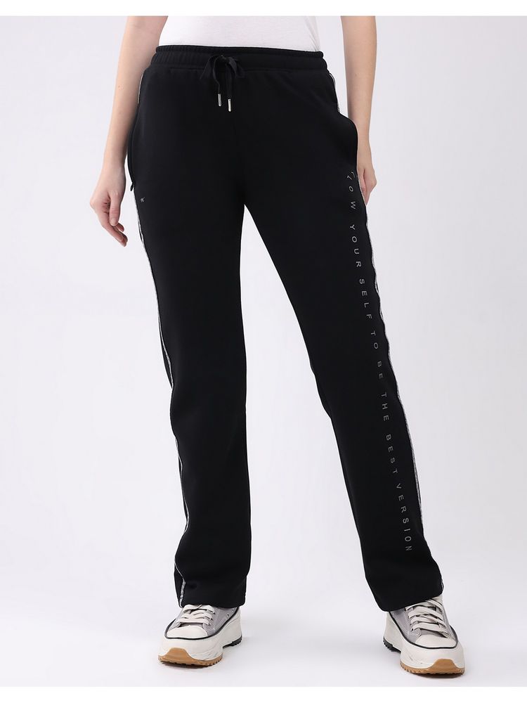 Monte Carlo Black Polyester Blend Typography Regular Fit Trackpant-picture-16