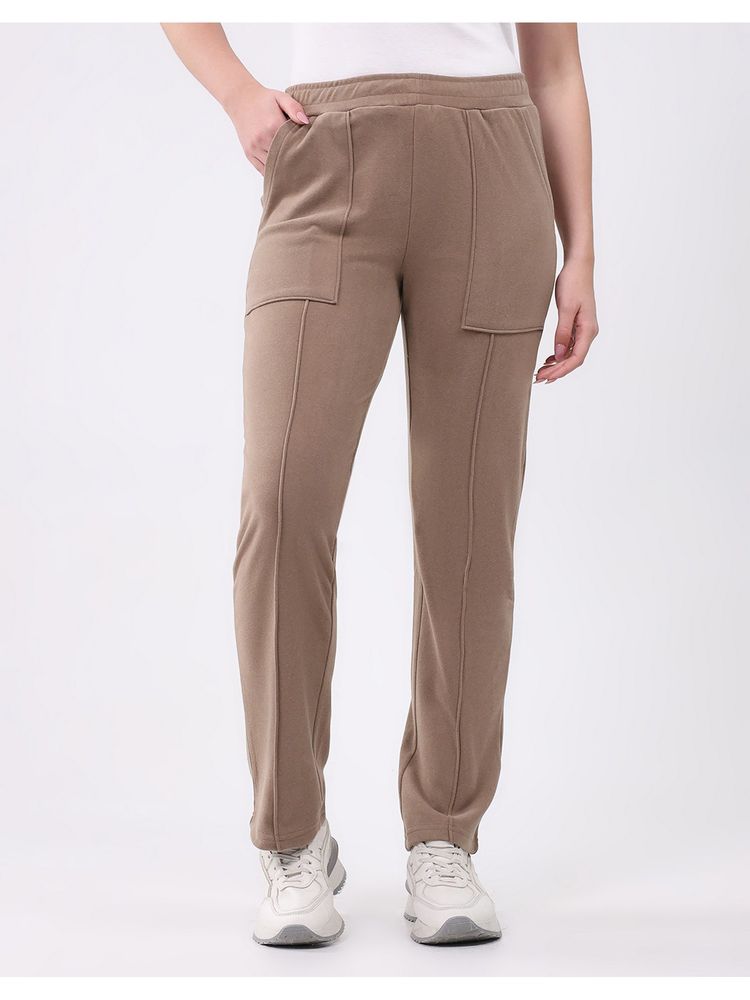 Monte Carlo Khaki Polyester Blend Solid Regular Fit Trackpant-picture-27