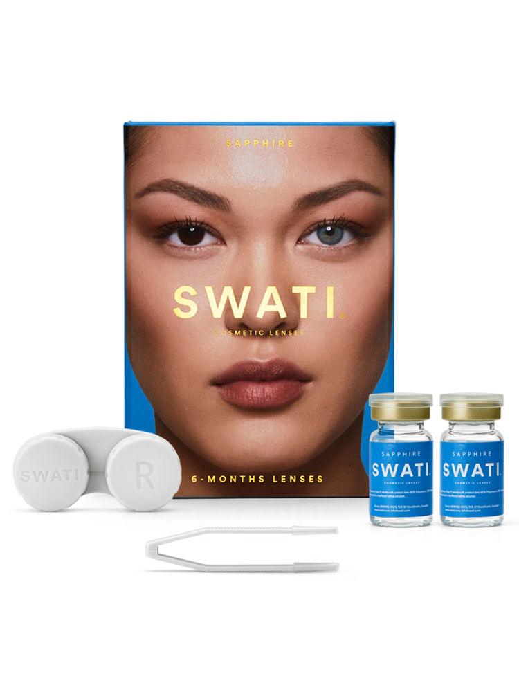 Swati Cosmetics Coloured Contact Lenses Sapphire 6 months Power 0.00