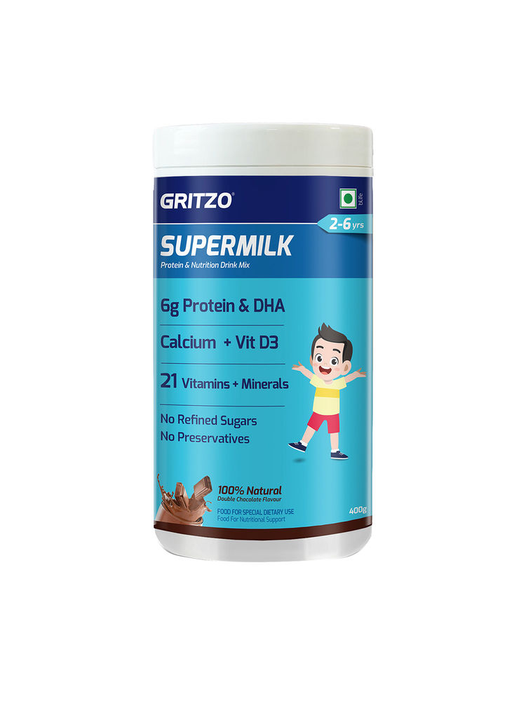 Gritzo SuperMilk Daily Nutrition (2-6y), 6g Protein Powder (Double Chocolate, 800g)-image-45