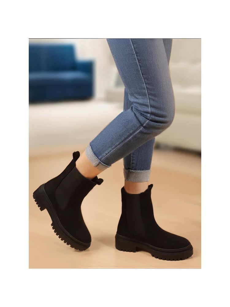 Carlton London Black High Top Women Boots-picture-21