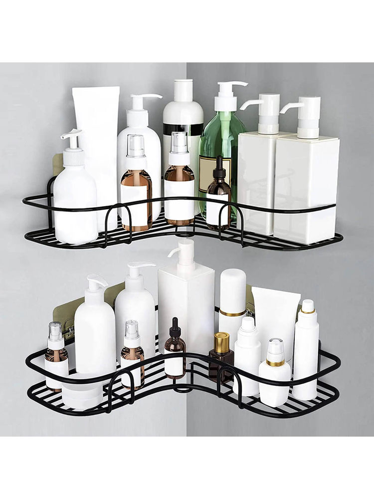 Story@Home Bathroom Shelf Organizer with Magic Stickers (Pack of 2)