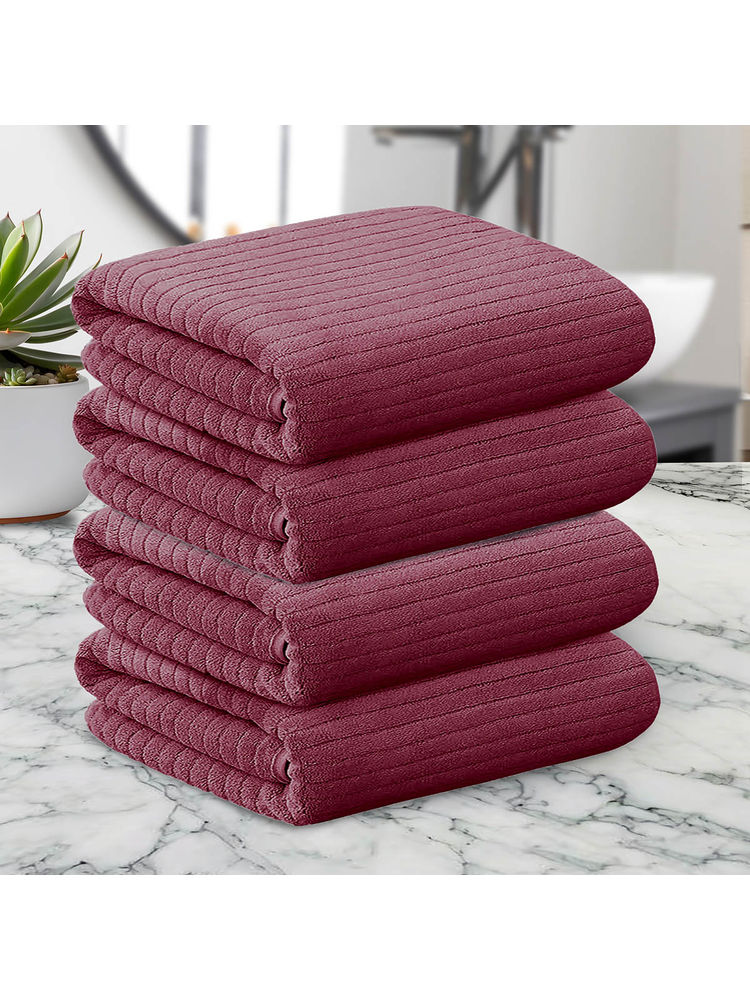Story@Home Hand Towel Set of 4 400 GSM Microfiber Hand Towels (Pack of 4)