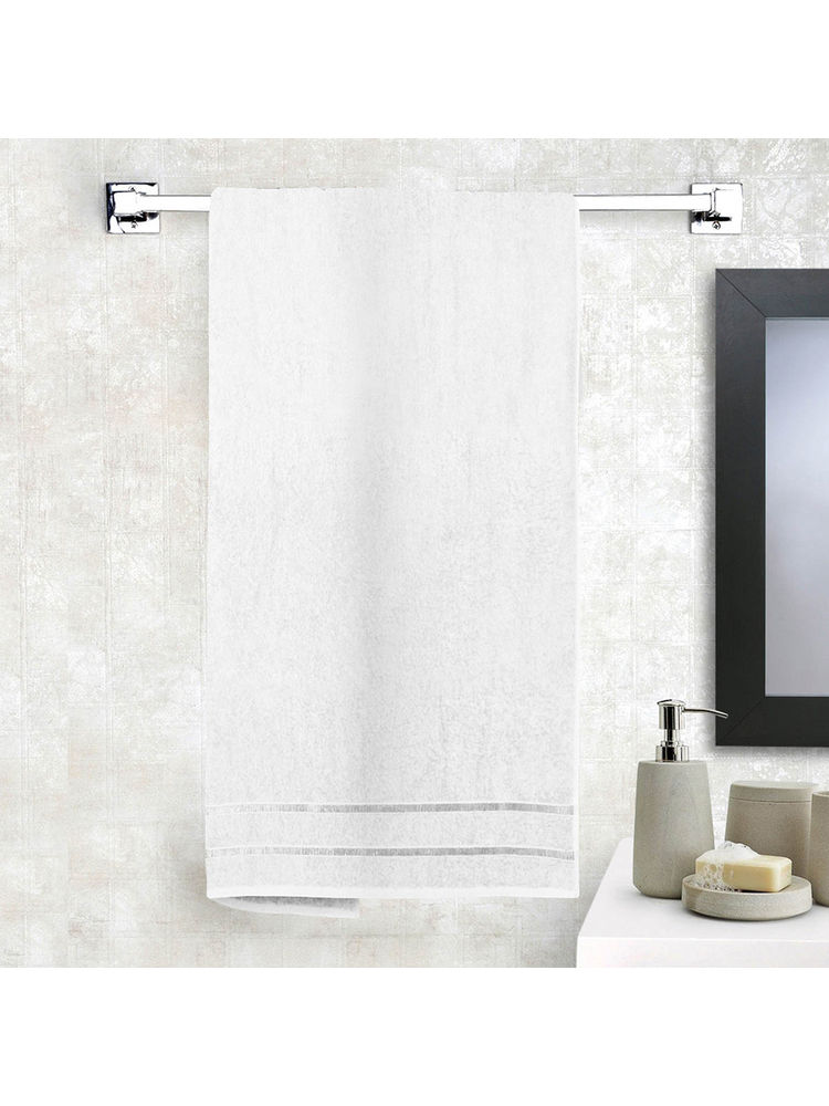 Story@Home White 100% Cotton Ladies Bath Towel-picture-27