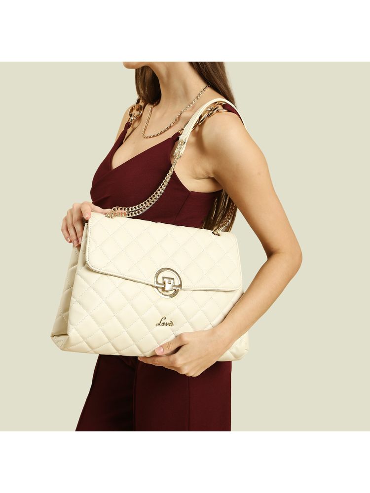 Lavie Quilt Eden Women's Flap Satchel (Off White) (L)-picture-20
