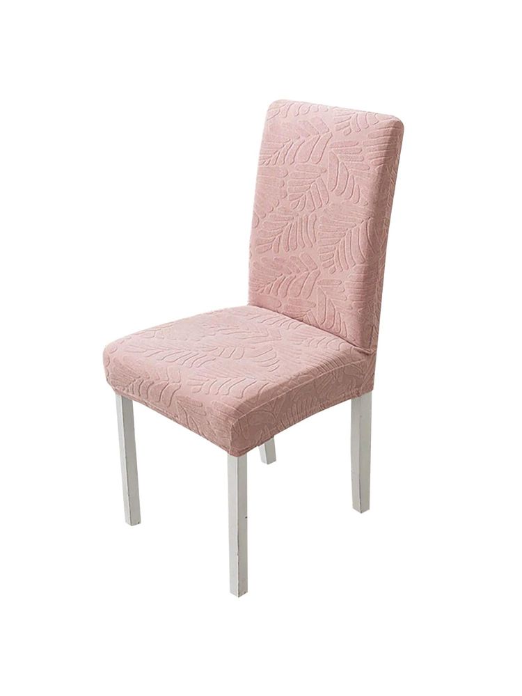 House of Quirk Stretch Removable Short Dining Chair Cover- Pink-picture-11