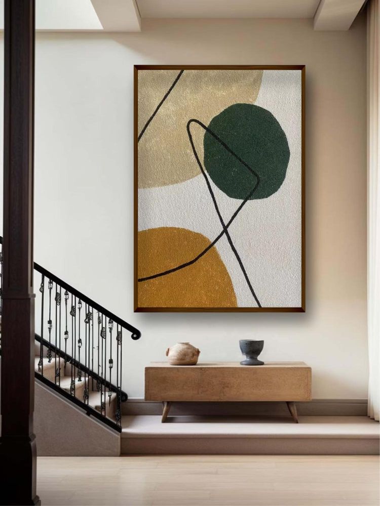 Artsense Premium Abstract Framed Canvas Wall Painting- Multi-Color-image-3