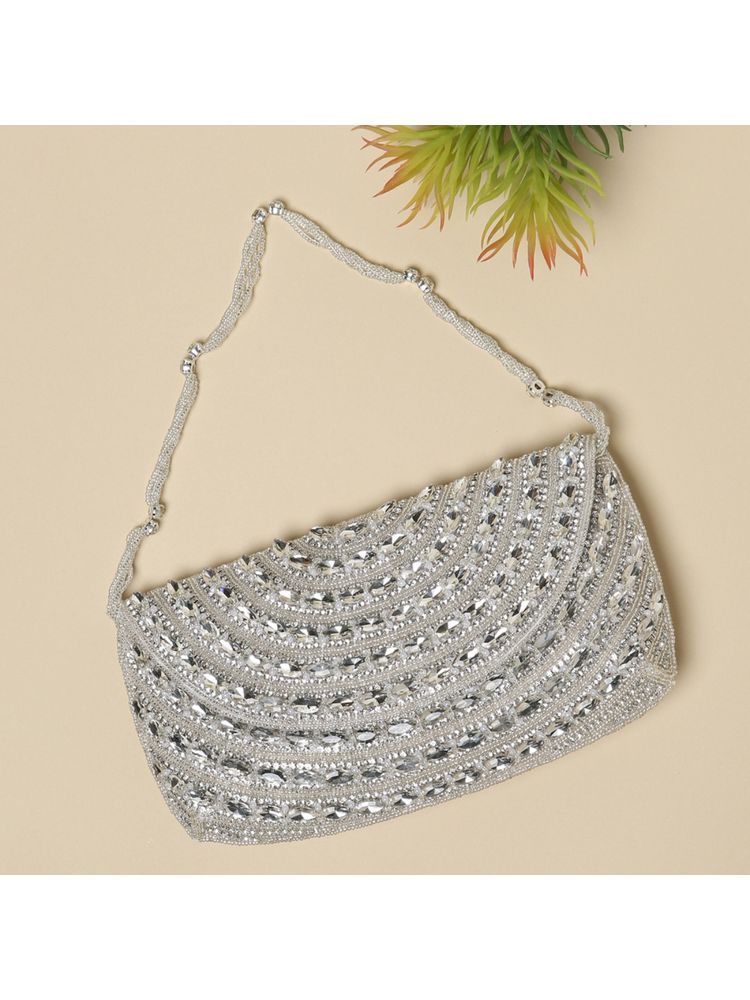 Peora Clutch Purses for Women Wedding Handmade Evening Party Bridal Clutch - C95S-image-28
