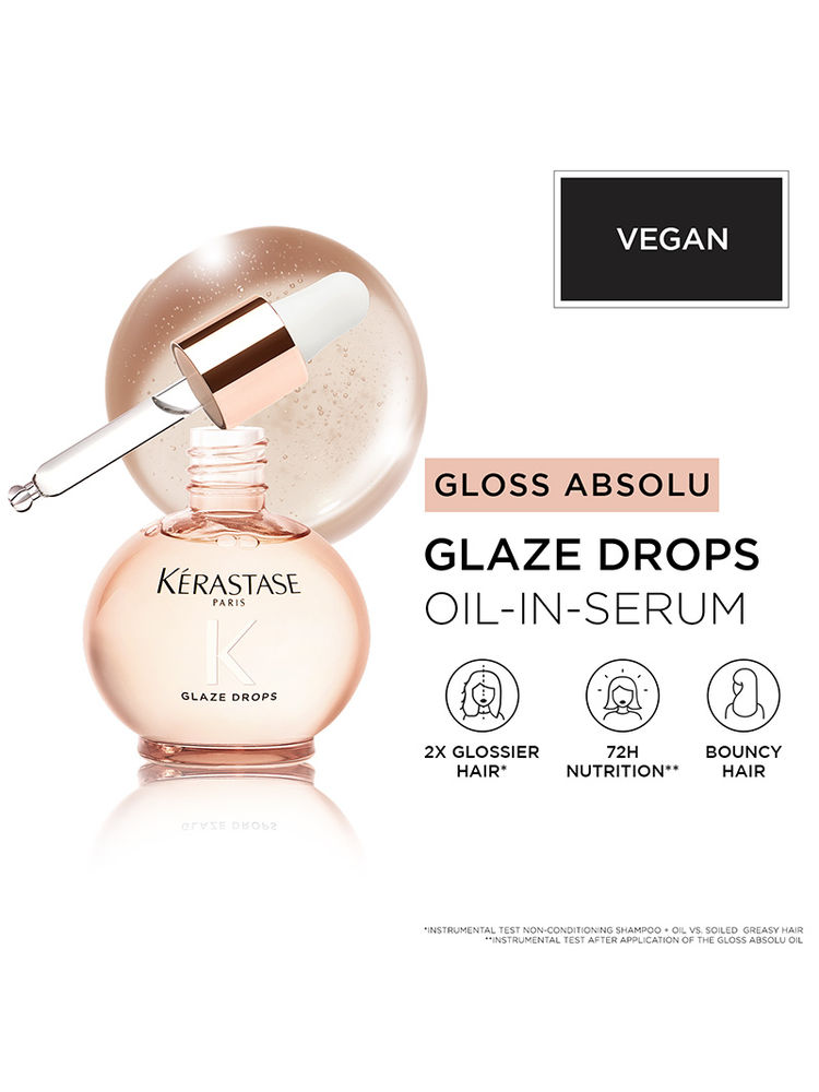 Kerastase Gloss Absolu Glaze Drops Finishing Oil-In-Serum For Bouncy & Glossy Hair