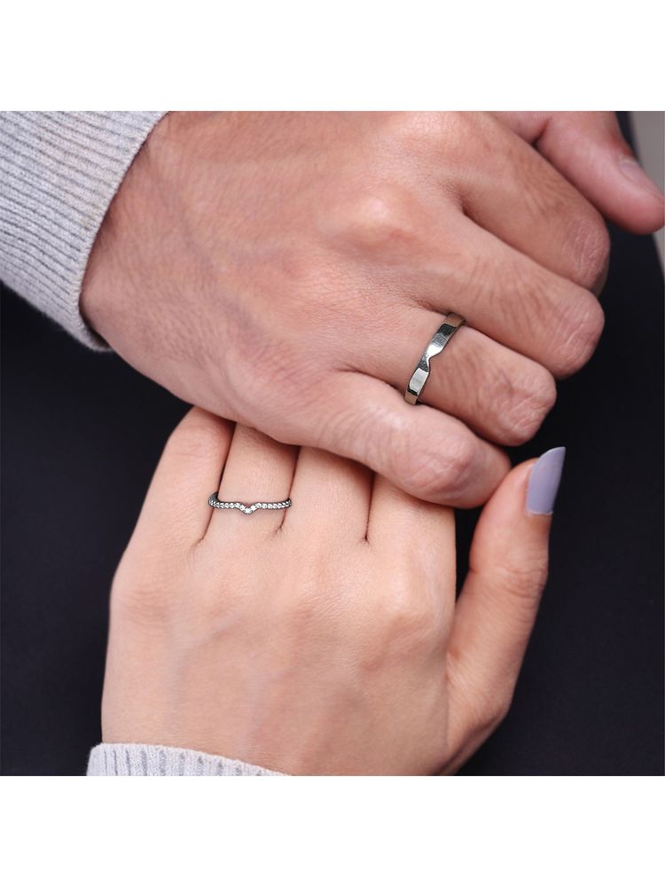 Giva 925 Sterling Silver Cupid Arrow Couple Band Adjustable Ring For Women And Men-picture-19