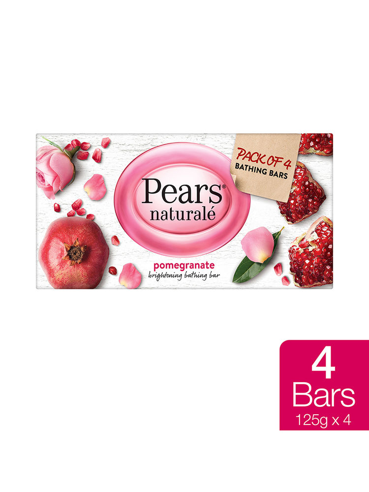 Pears Naturale Pomegranate Brightening Bathing Soap Bar (Pack of 4)