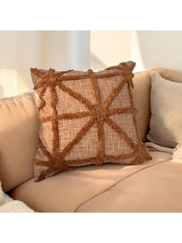 LUSHLYF Rustic Crisscross Tufted Cushion Cover Handcrafted Bold Tufted Design-image-16