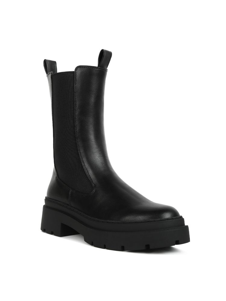 London Rag Black Solid Lug Sole Chelsea Boots-picture-23