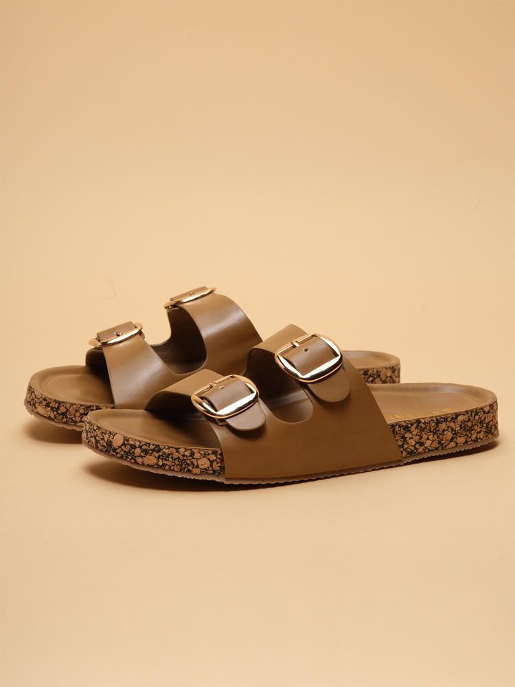 Eridani Pepper Beige Buckle Sandals-image-45