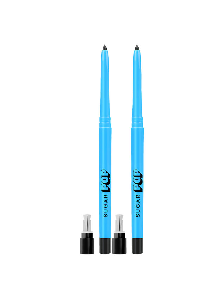 SUGAR POP 24Hr Longwear Kajal Smudgeproof Intense Matte - Black (Pack of 2)-picture-28