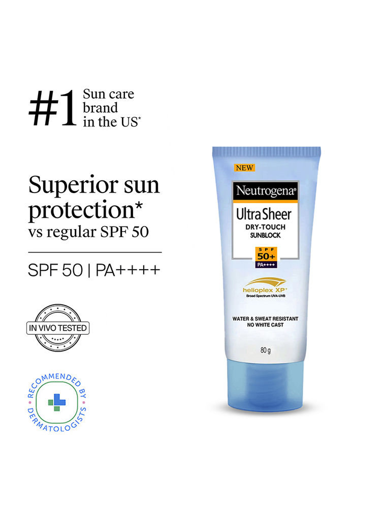 Neutrogena Ultrasheer SPF50+ PA++++ Ultra Light Moisturizing Face Sunscreen Oily & Sensitive Skin