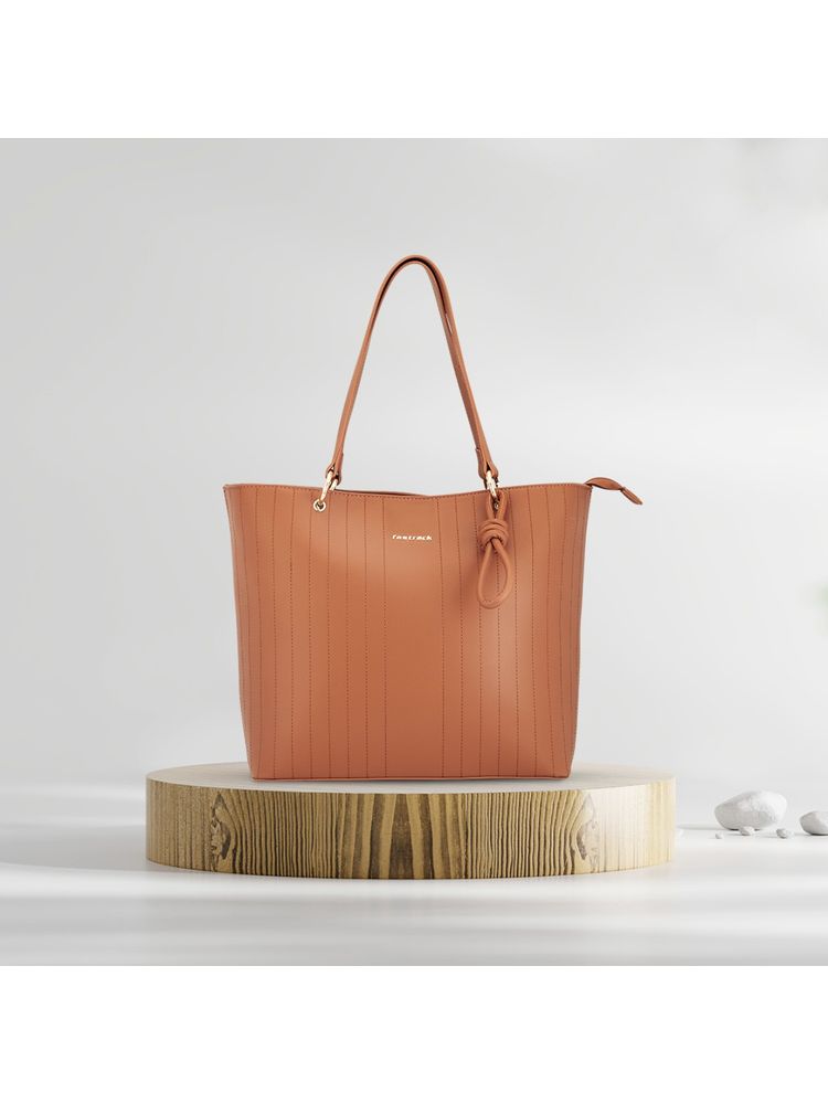 fastrack accessories Fastrack Tan Solid Tote Bag (M)-picture-10