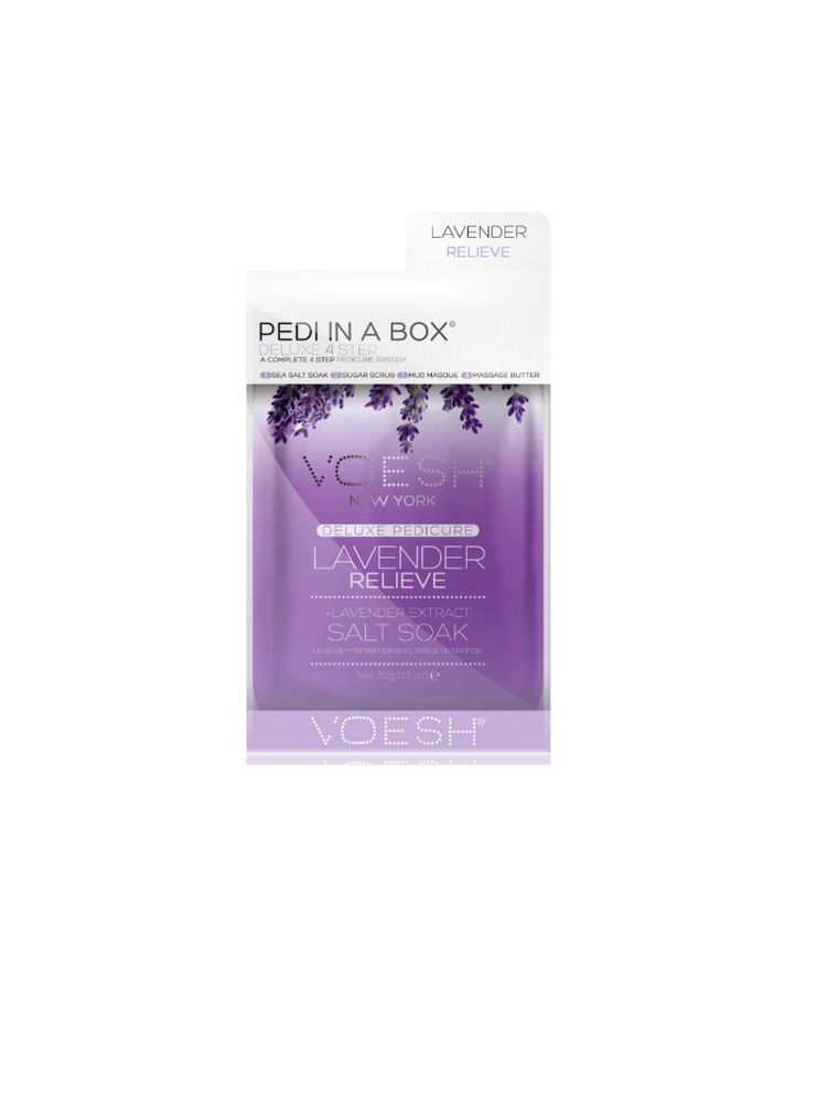 VOESH Deluxe Pedicure In A Box (4 Step) - Lavender Relieve