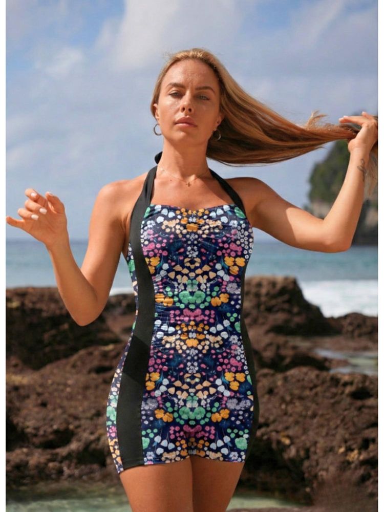 Keepfit Multi-Color Printed Sleeveless Swimsuit-picture-17