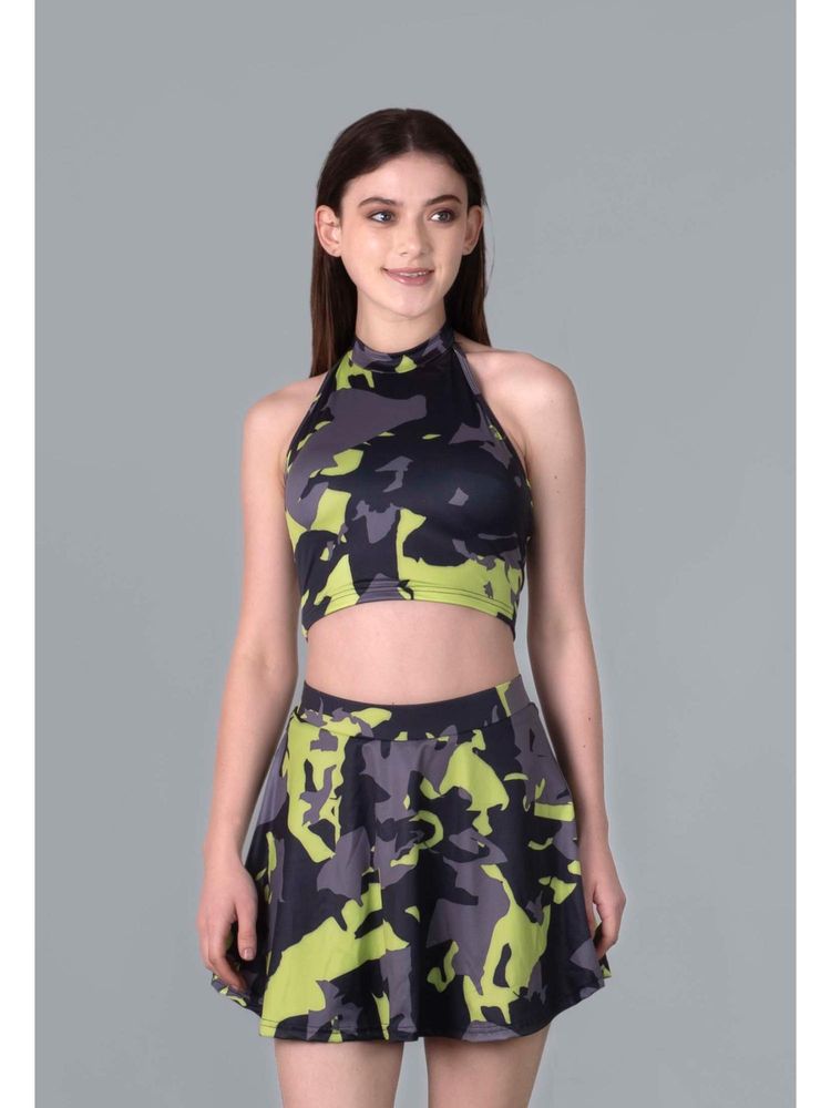 Keepfit Multi-Color Printed Sleeveless Top And Skirt-picture-43