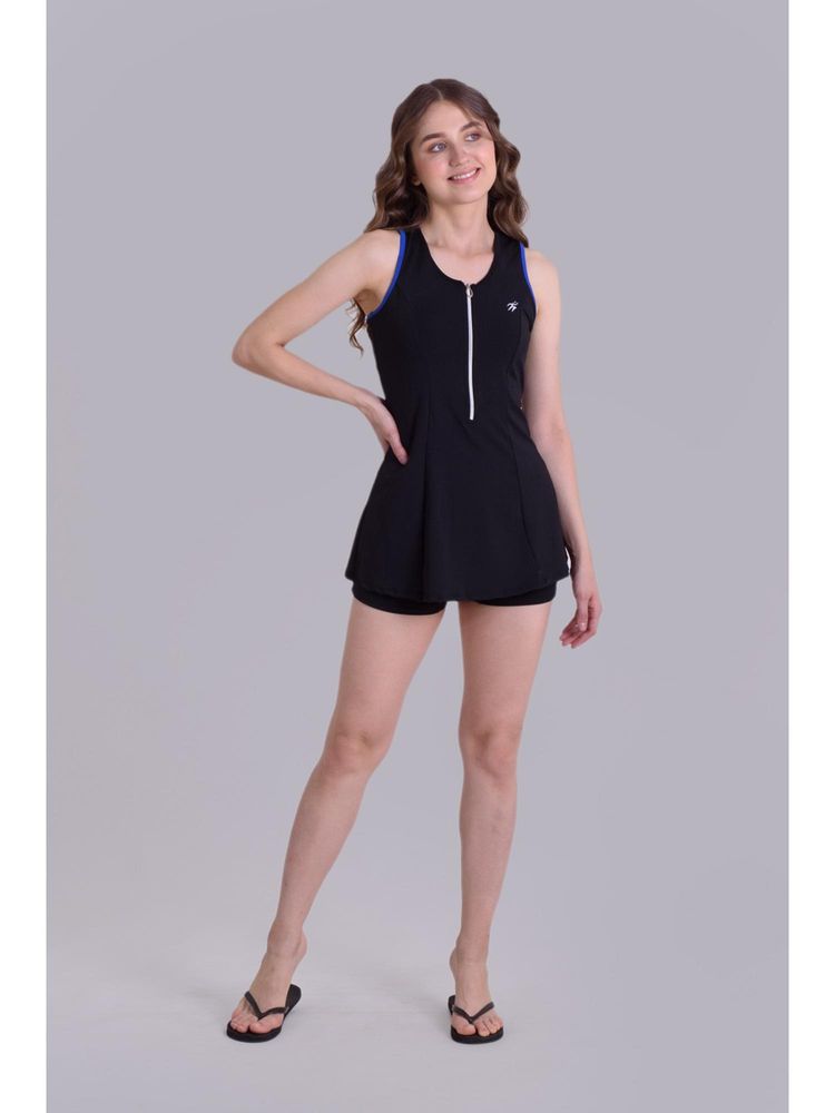 Keepfit Black Solid/Plain Sleeveless Top and Shorts-picture-15