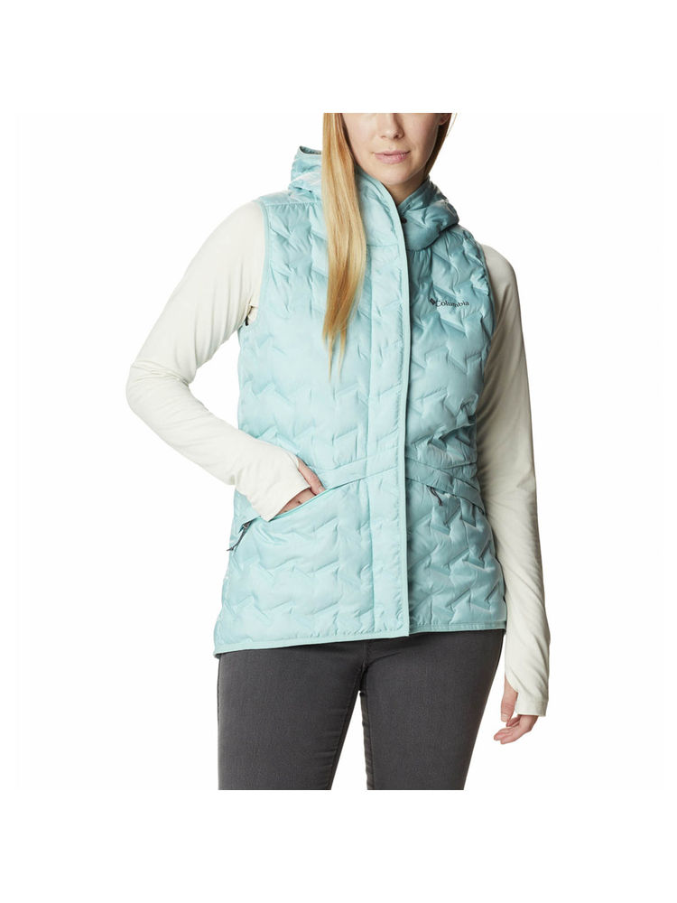 Columbia Womens Blue Delta Ridge Hooded Vest Sleeveless Trekking Hiking Jacket-picture-13