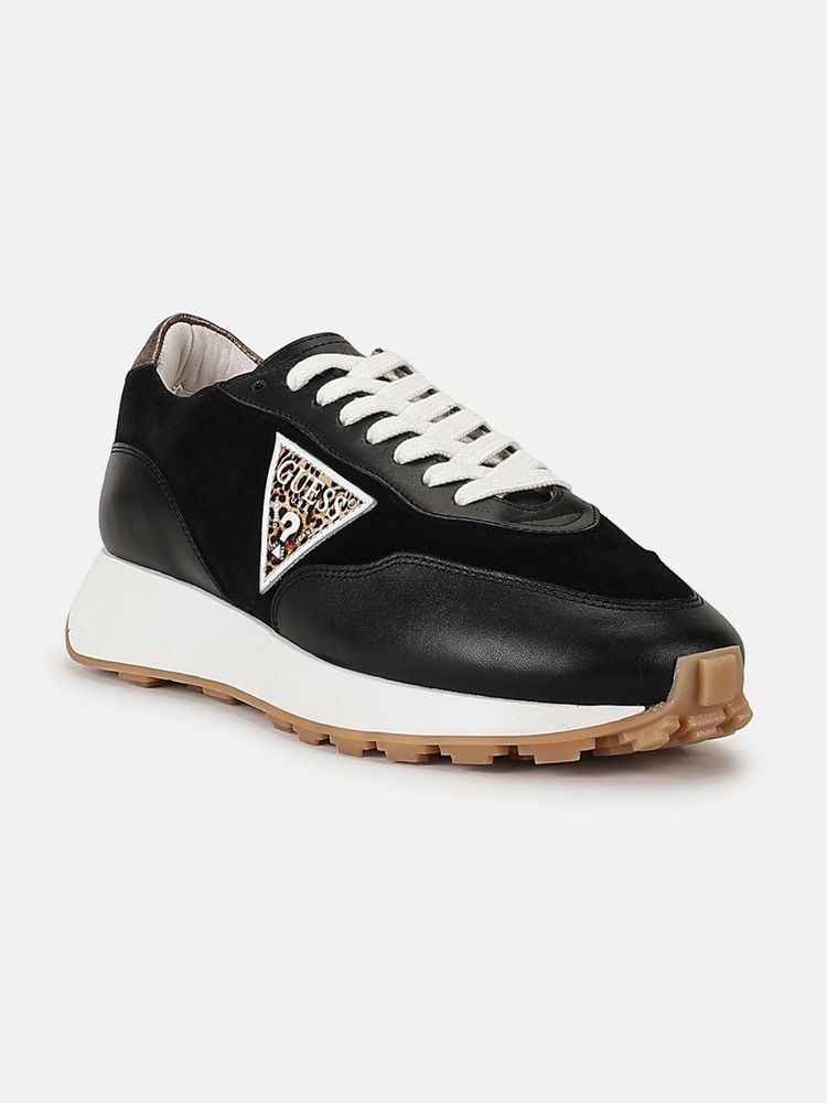 Guess Women Black Colorblock Lace-Ups Round Toe Sneakers-image-36