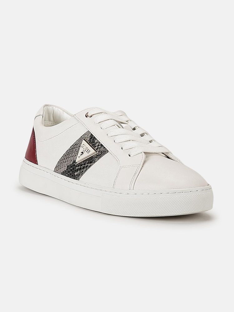 Guess Women White Lace-Ups Round Toe Sneakers-image-35