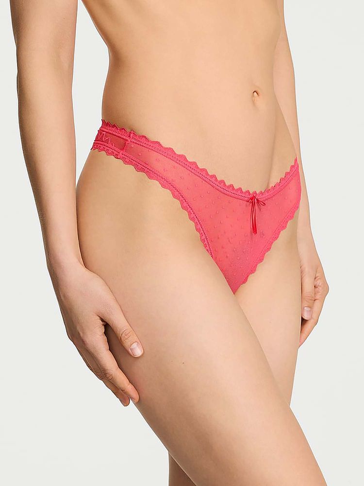 Victoria's Secret Pink Self Design Regular Thong Panty-image-42