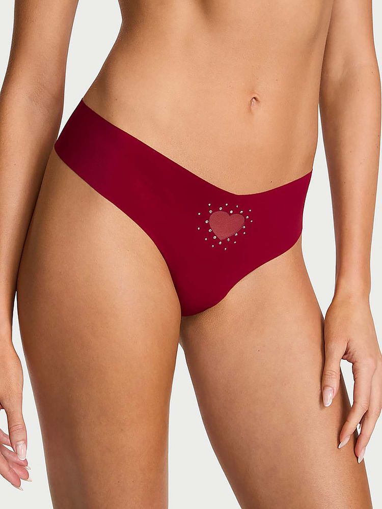 Victoria's Secret Red Solid Regular Thong Panty-image-35