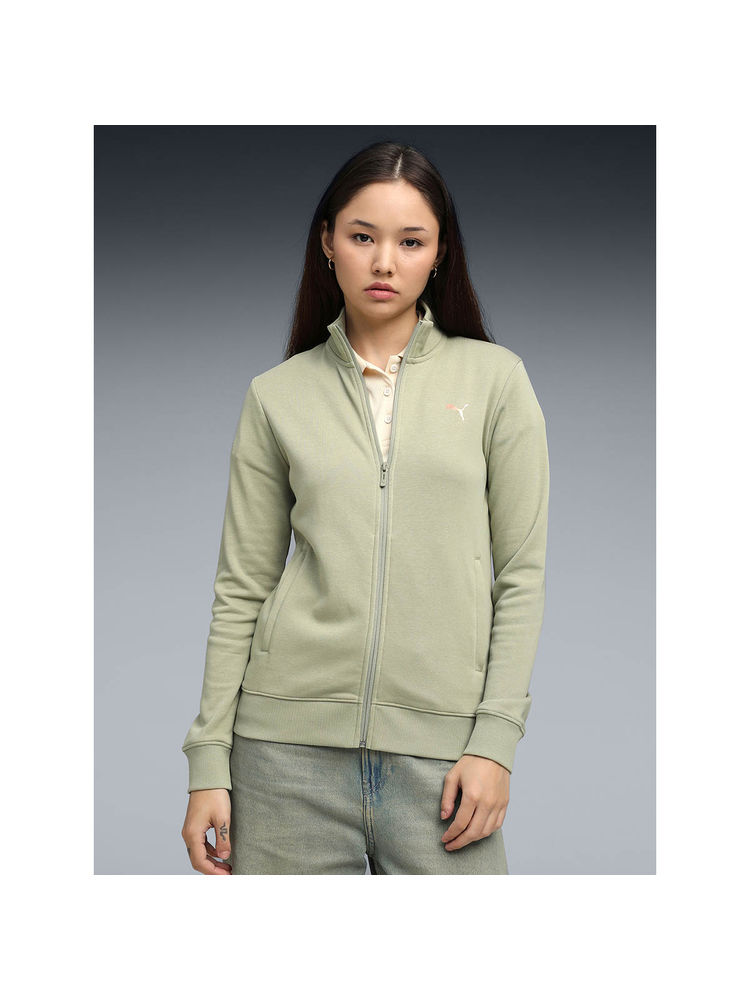 Puma Essentials Zipper Women's Full-Zip Green Jacket-picture-11