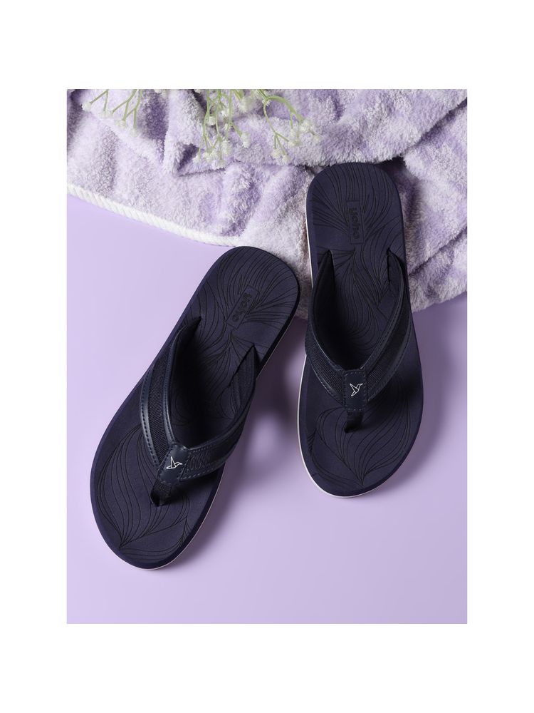Yoho Velora Navy Blue Women Stylish Lightweight Flipflops-image-49