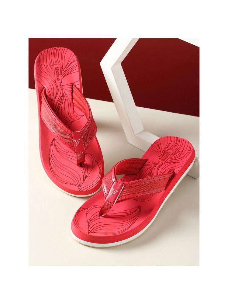 Yoho Velora Red Women Stylish Lightweight Flipflops-image-48