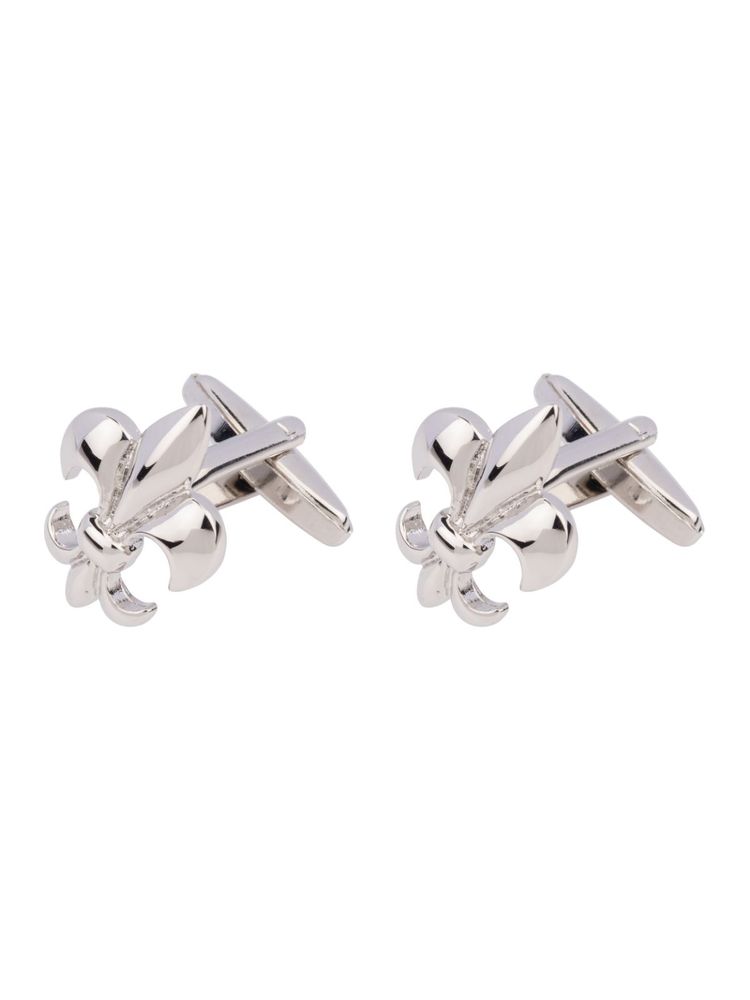 The Tie Hub Fleur Silver Cufflinks-picture-15