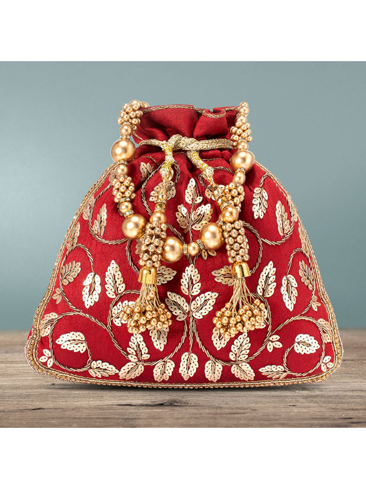 Peora Potli Bags for Women Evening Bag Clutch Ethnic Bride Purse with Drawstring (P12M)