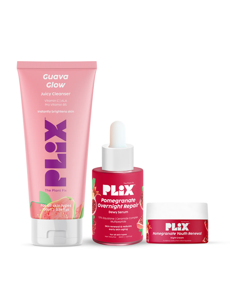 Plix 0.6% Retinol Dewy Serum, Anti Ageing Night Cream & Vitamin C Face Wash Cleanser-picture-24