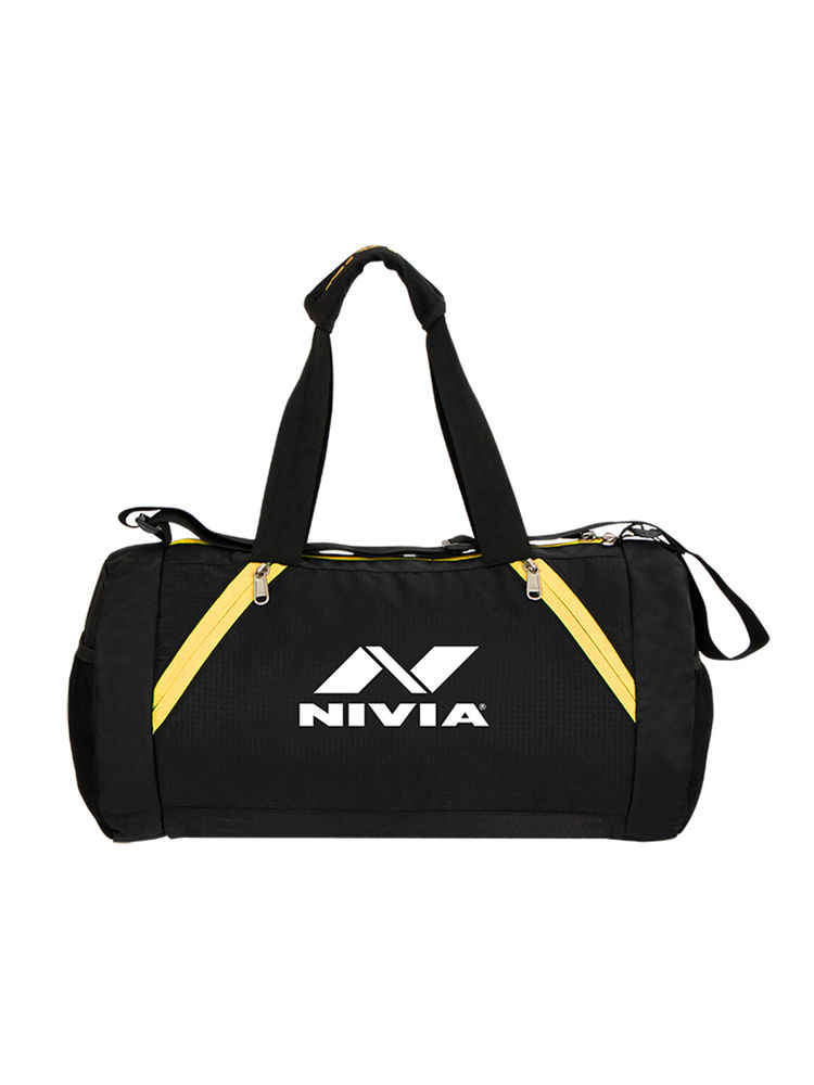 Nivia Beast Gym Bag - Black and Yellow-image-21