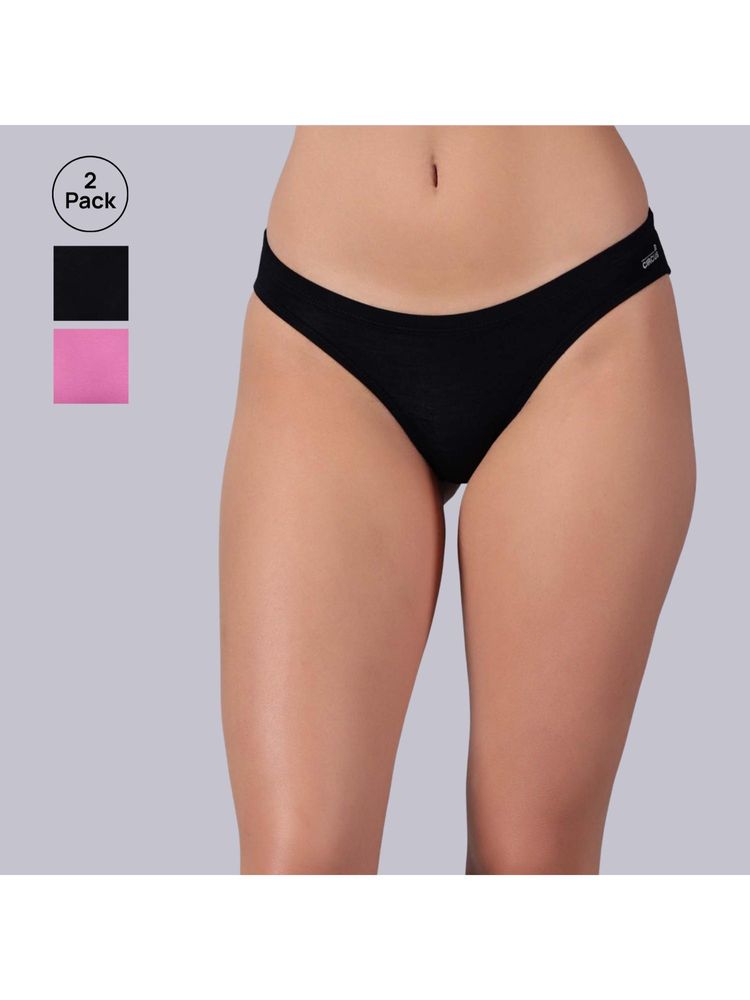 Tailor and Circus Womens Pack of 2 Low Rise Mid Coverage Micro Modal Fabric Bikinis-picture-19