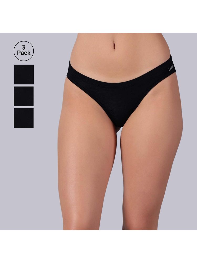 Tailor and Circus Womens Pack of 3 Low Rise Mid Coverage Micro Modal Fabric Bikinis-picture-20